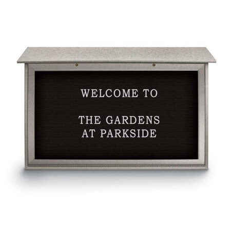 United Visual Products Indoor Enclosed Combo Board, 48"x36", White Frame/Black & Ultramarine UVCB4836W-BLACK-ULTMAR